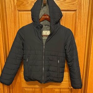 abercrombie kids Navy Hooded Quilted Puffer Jacket